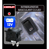 Intrerupator basculant cu LED 12V - Rosu
