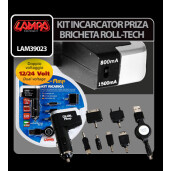 Kit incarcator priza Roll-Tech la bricheta 12/24V - 800/1500 mA