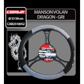Husa volan Dragon Carpoint - M - Ø 37/39cm - Gri