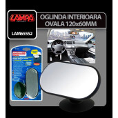 Oglinda interioara ovala cu ventuza 120x60mm