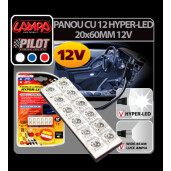 Panou cu 12 Hyper-Led 20x60mm - 12V - Alb