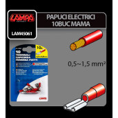 Papuci electrici 10buc, mama - 6,3x0,8mm - Rosu