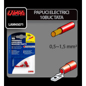 Papuci electrici 10buc, tata - 6,3x0,8mm - Rosu