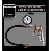 Pistol aer pentru umflat cu manometru 4Cars