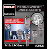 Prezoane antifurt jante conice M12x1,5mm 4buc - Tip B