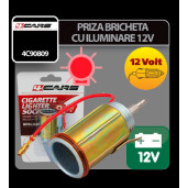 Priza bricheta auto cu iluminare 4Cars - 12V