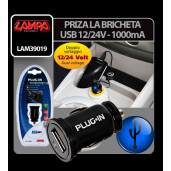 Priza USB la bricheta 12/24V - 1000 mA