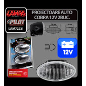 Proiectoare auto Cobra albe 12V 2buc