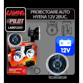 Proiectoare auto Hyena albe 12V 2buc