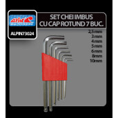 Set chei imbus cu cap rotunjit 7buc Alpin