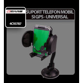 Suport telefon mobil si GPS universal negru 4Cars