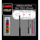 Vergea antena Alu-Tech - Ø 6mm - Negru